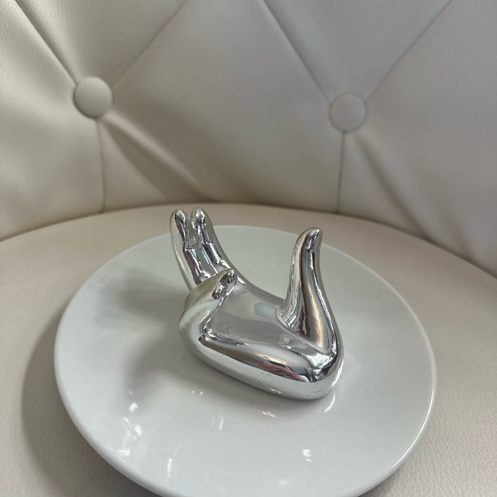 Silver Hand Jewelry Dish